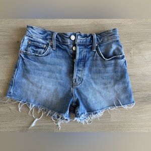 MOTHER Light Blue Fray Shorts - Size 25